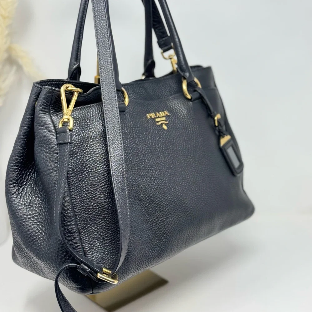 💯Authentic Preloved PRADA Vitello Daino Leather Top Handle Bag - Picture 4 of 10